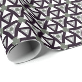 Little Stars Geometric Triangle Dark Geschenkpapier (Rolleneckpunkt)