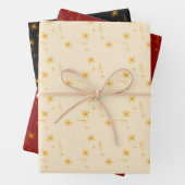Little stars wrapping paper set of 3 geschenkpapier set (Beispiel)