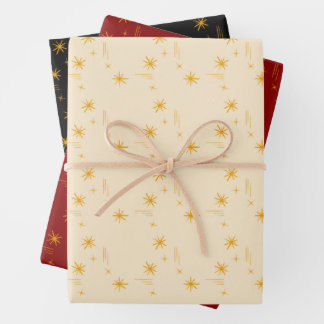 Little stars wrapping paper set of 3 geschenkpapier set
