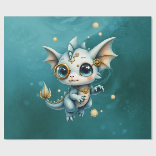 Little Steam Dragon – Professional Chaos Engineer. Geschenkpapier (Flach)