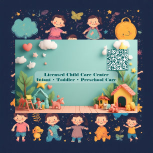 Little Steps Montessori Tagesbetreuung QR-Code Pas Visitenkarte