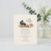 Little Stinker Mushroom Woodland Skunk Baby Shower Einladung (Stehend Vorderseite)