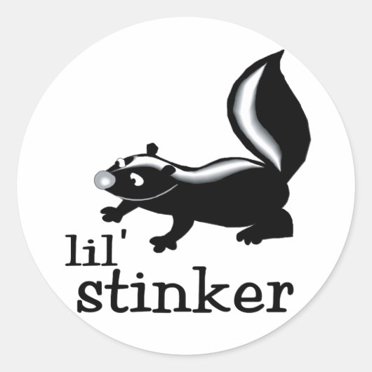 Little Stinker Runder Aufkleber (Vorderseite)