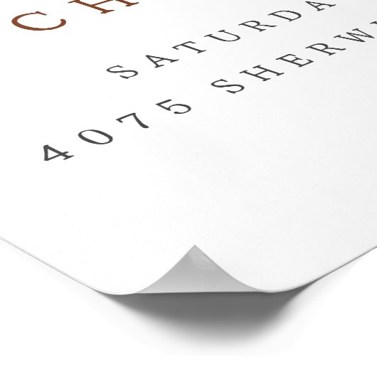 Little Stinker Woodland Animal Welcome Sign Poster (Ecke)