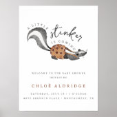 Little Stinker Woodland Animal Welcome Sign Poster (Vorne)