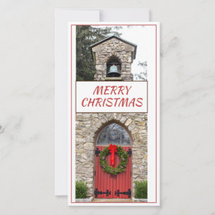 Little Stone Church Flat Holiday Card Feiertagskarte