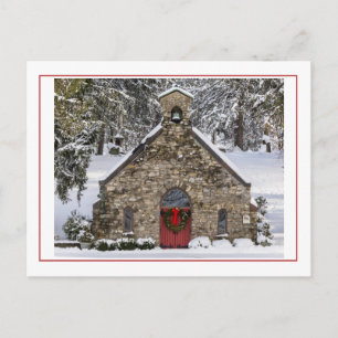 Little Stone Church Holiday Feiertagspostkarte