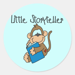Little Storyteller Tshirts und Geschenke Runder Aufkleber
