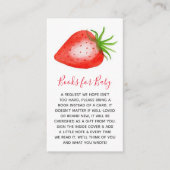 Little Strawberry Baby Shower Buy Request Begleitkarte (Vorderseite)