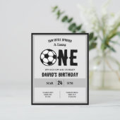 Little Striker Soccer Budget 1. Geburtstag Einladu (Stehend Vorderseite)