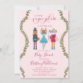 Little Sugar Plum Girl Weihnachtsdusche Einladung (Vorderseite)