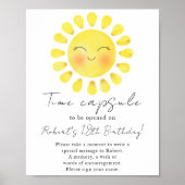 Little Sun Zeitkapsel 1. Geburtstag Poster (Vorne)