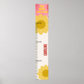 Little Sunflower Pink Girls Growth Chart Poster (Vorne)