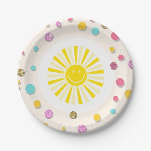 Little sunhine Paper Tellers Birthday Girl Pink Pappteller (Vorderseite)