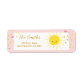 Little sunshine Address Labels Summer Pink Gold (Vorne)