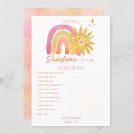 Little Sunshine Baby Dusche Wünsche für Baby Einladung