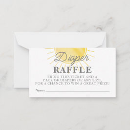 Little Sunshine Baby Duwer Windel Raffle Card Mitteilungskarte