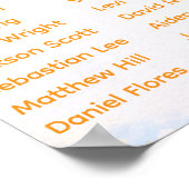 Little Sunshine Baby Shower Seating Chart Poster (Ecke)