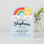 Little Sunshine Birthday Einladung (Stehend Vorderseite)