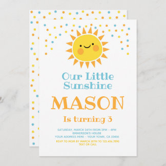 Little Sunshine Birthday Einladung