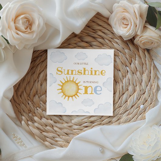 Little Sunshine Birthday Napkins Serviette