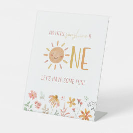 Little Sunshine Birthday Party-Zeichen Sockelschild