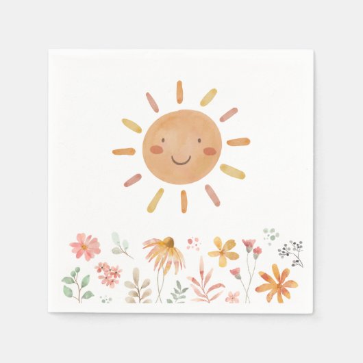 Little Sunshine Birthday Serviette (Vorderseite)