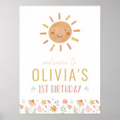 Little Sunshine Birthday Welcome Poster (Vorne)