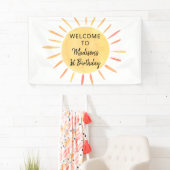 Little Sunshine Boho Birthday Banner (Insitu)