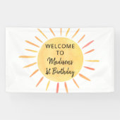 Little Sunshine Boho Birthday Banner (Horizontal)