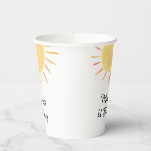 Little Sunshine Boho Birthday Pappbecher (Links)