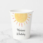 Little Sunshine Boho Birthday Pappbecher (Vorderseite)
