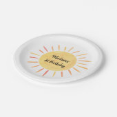 Little Sunshine Boho Birthday Pappteller (Schrägansicht)