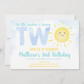 Little Sunshine Boy 2. Geburtstag Einladung (Vorderseite)