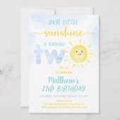Little Sunshine Boy 2. Geburtstag Einladung (Vorderseite)