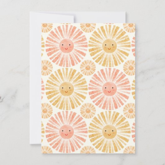 Little Sunshine Dankeschön Card Einladung (Rückseite)