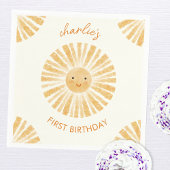 Little Sunshine Erster Geburtstag Personalisiert Serviette