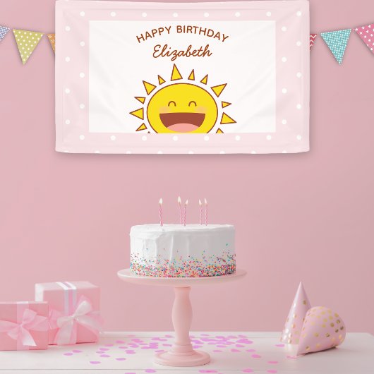 Little Sunshine Geburtstag Happy Birthday Party Banner
