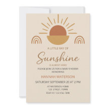 Little Sunshine Gender Neutral Boho Baby Shower 