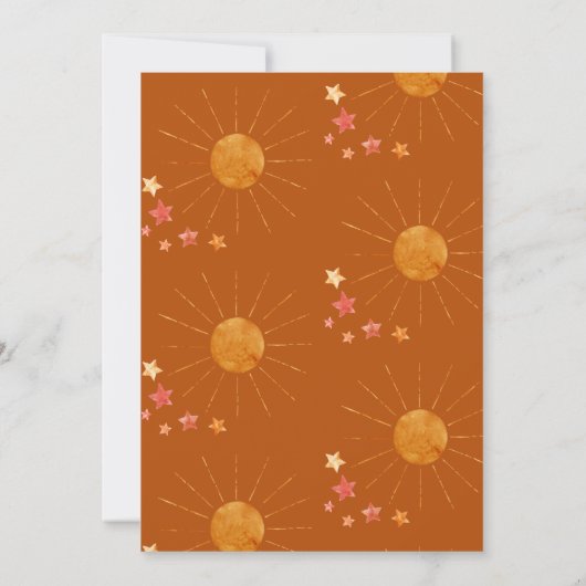 Little Sunshine Girl Whimsical Baby Dusche Einladung (Rückseite)