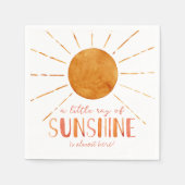 Little Sunshine Girl Whimsical Baby Dusche Serviette (Vorderseite)