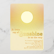 Little Sunshine Gold Sun Baby Showroom Invitati