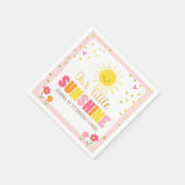 Little sunshine Paper Napkin Pink Gold Lemonade Serviette (Ecke)