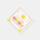 Little sunshine Paper Napkin Pink Gold Lemonade Serviette (Ecke)