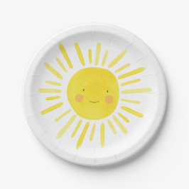 Little Sunshine Party Yellow Sun Pappteller