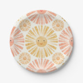 Little Sunshine Pattern Baby Dusche Pappteller (Vorderseite)