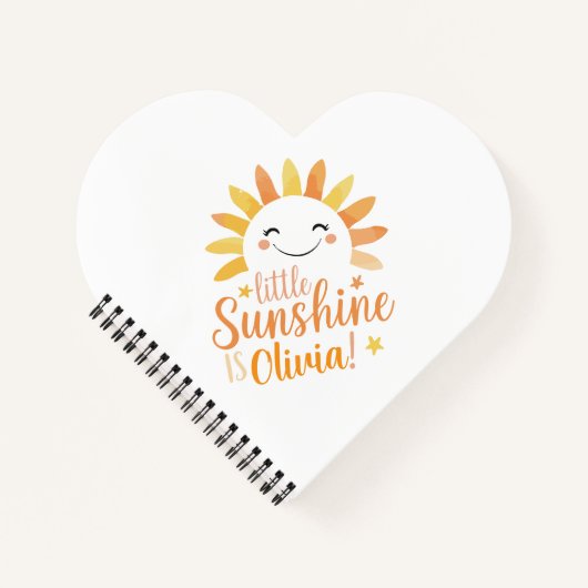 Little Sunshine Personalisiert Spiral Notebook Notizblock (Vorderseite)