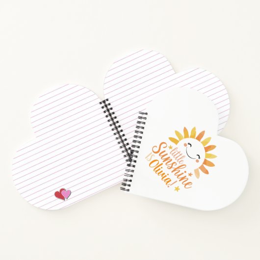 Little Sunshine Personalisiert Spiral Notebook Notizblock (Innenseite)