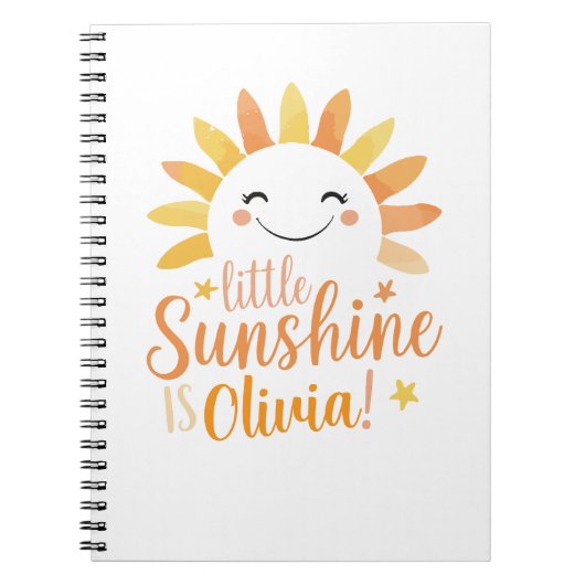 Little Sunshine Personalisiert SpiralNotebook Notizblock (Vorderseite)