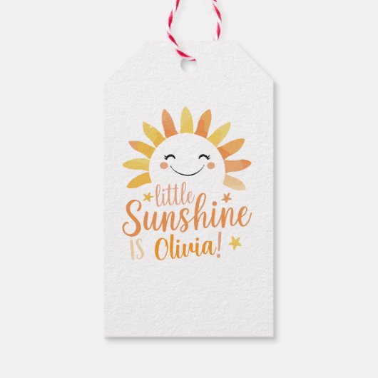 Little Sunshine Personalisierte Geschenkmarke Geschenkanhänger (Rückseite)